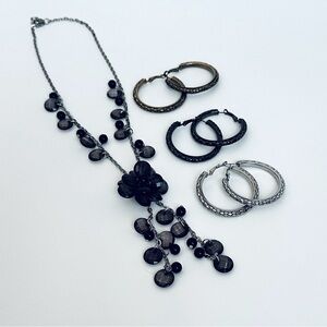 BUNDLE! Jewelry | Necklace & Hoops